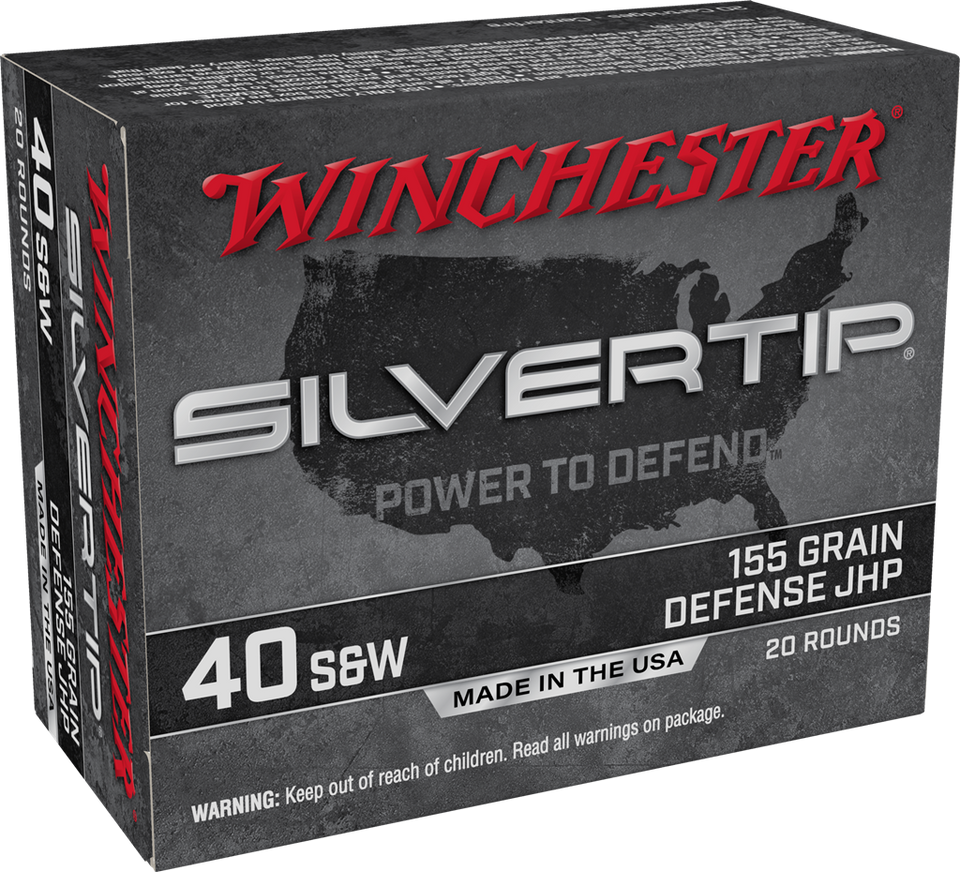 Winchester .40 S&W 155gr Jacketed Hollow Point (JHP) ammunition