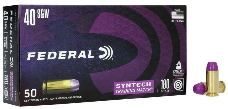 Federal .40 S&W 180gr Total Synthetic Jacket (TSJ) ammunition