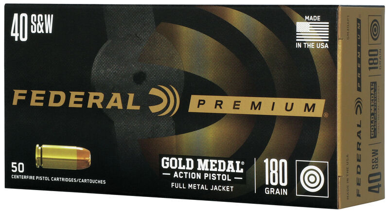 Federal .40 S&W 180gr Total Metal Jacket (TMJ) ammunition