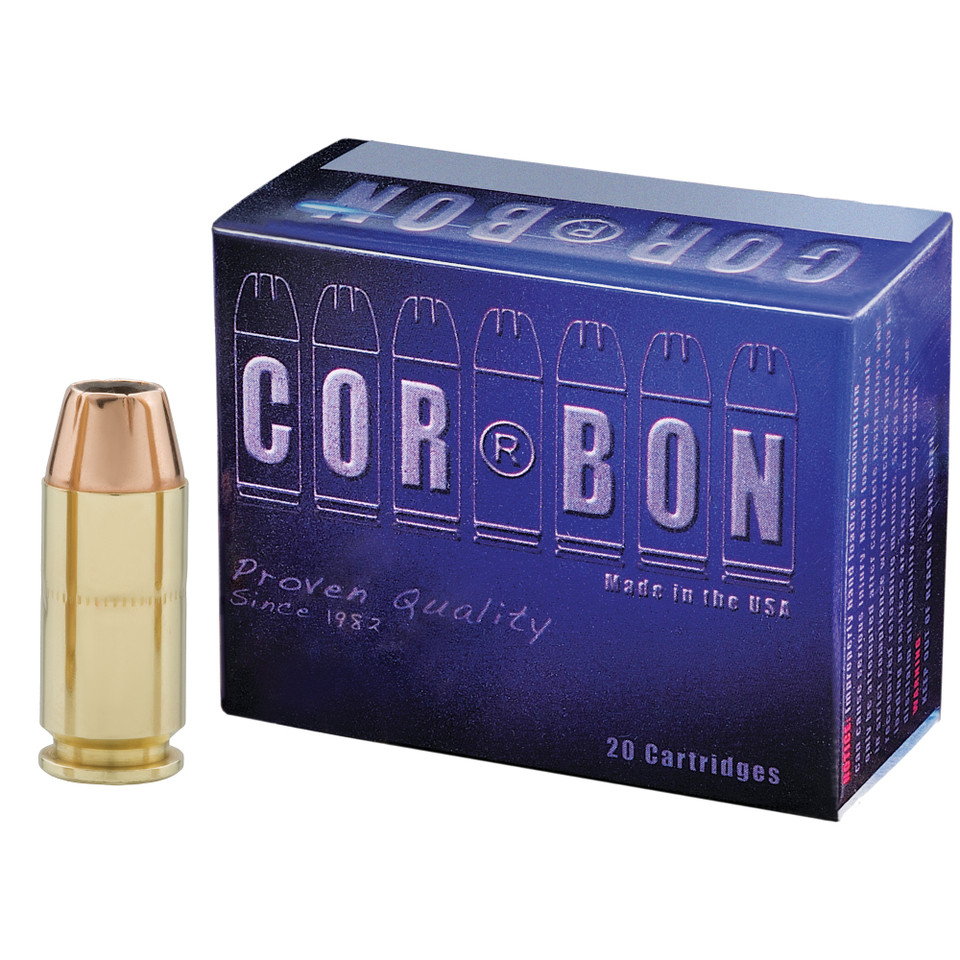 CorBon .40 S&W 165gr Jacketed Hollow Point (JHP) ammunition