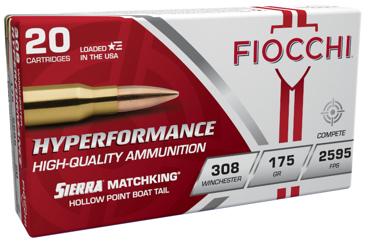 Fiocchi Hyperformance .308 Win. 175 Grain Hollow Point Boat Tail (HPBT)