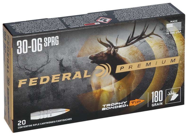 Federal Trophy Bonded Tip .30-06 Springfield 180 Grain Polymer Tipped