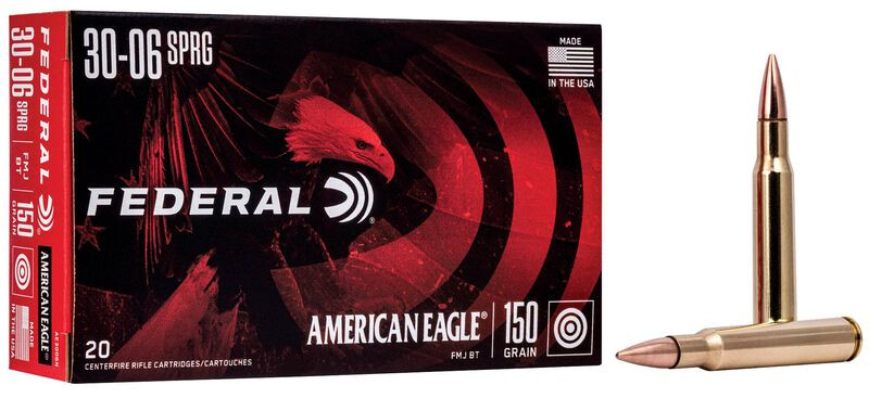 Federal .30-06 Springfield 150gr Full Metal Jacket (FMJ) ammunition