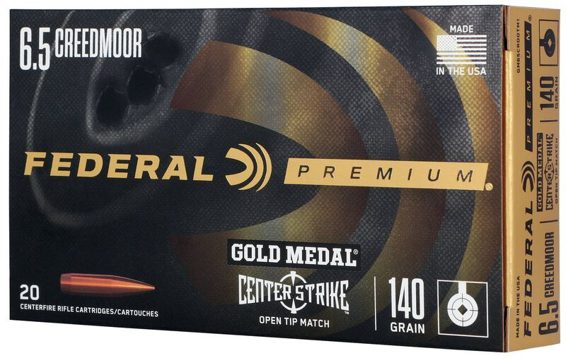 Federal 6.5mm Creedmoor 140gr Open Tip Match (OTM) ammunition