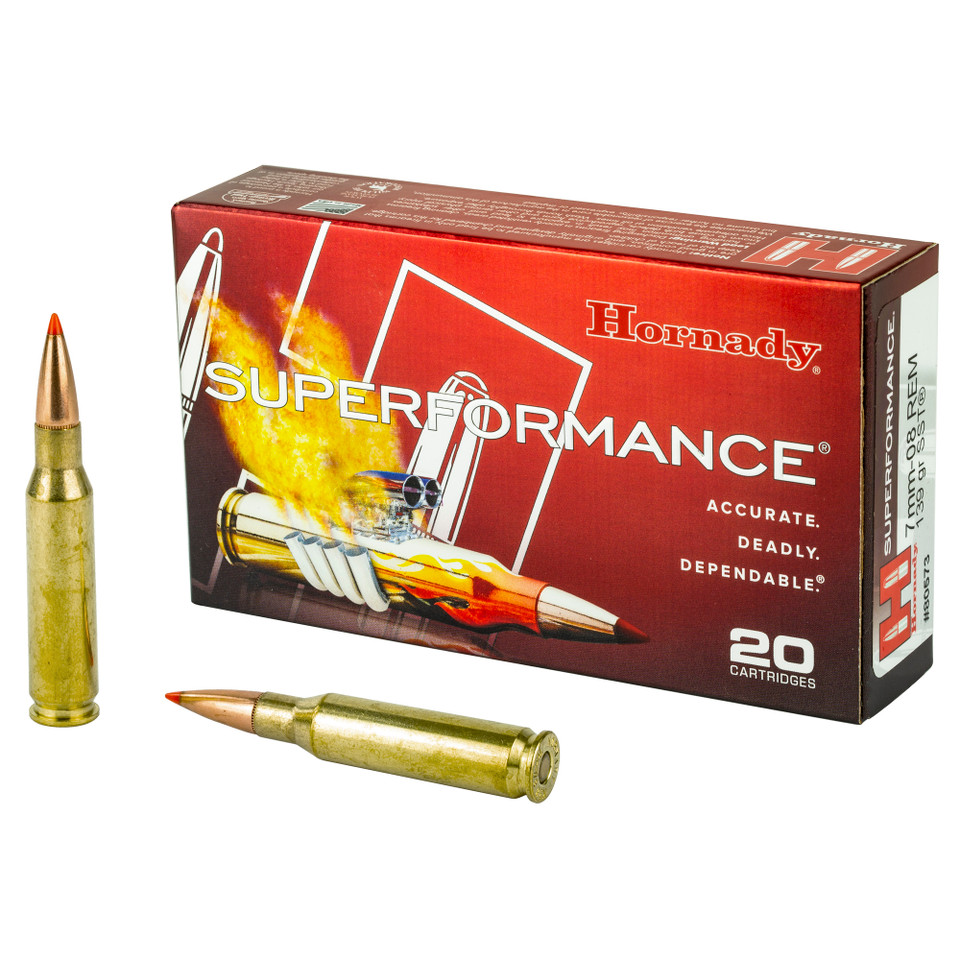 Hornady 7mm-08 Remington 139gr Polymer Tipped ammunition