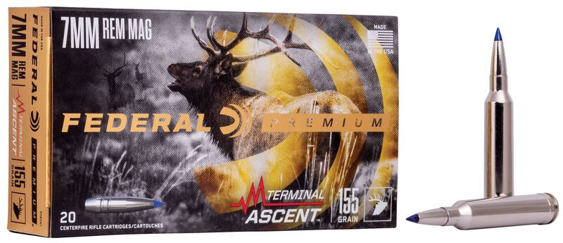 Federal 7mm Remington Magnum 155gr Polymer Tipped ammunition