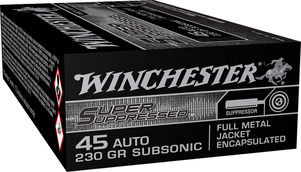 Winchester .45 ACP 230gr Full Metal Jacket (FMJ) ammunition