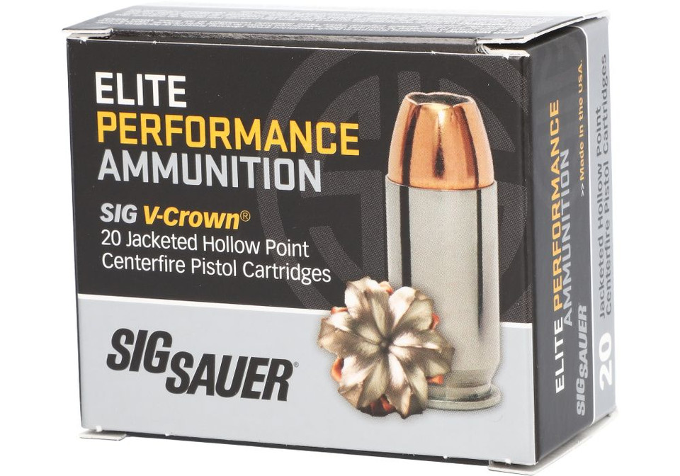 Sig Sauer .45 ACP 185gr Jacketed Hollow Point (JHP) ammunition