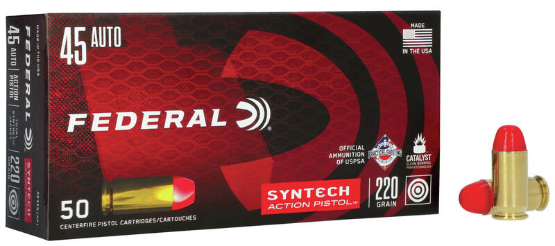 Federal .45 ACP 220gr Total Synthetic Jacket (TSJ) ammunition