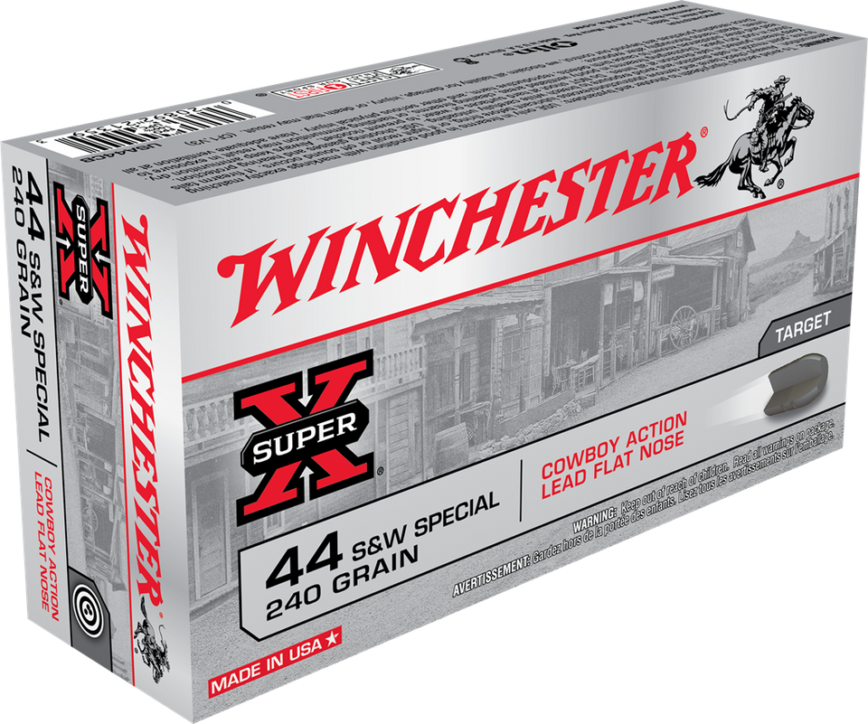 Winchester .44 S&W Special 240gr Lead Flat Nose (LFN) ammunition