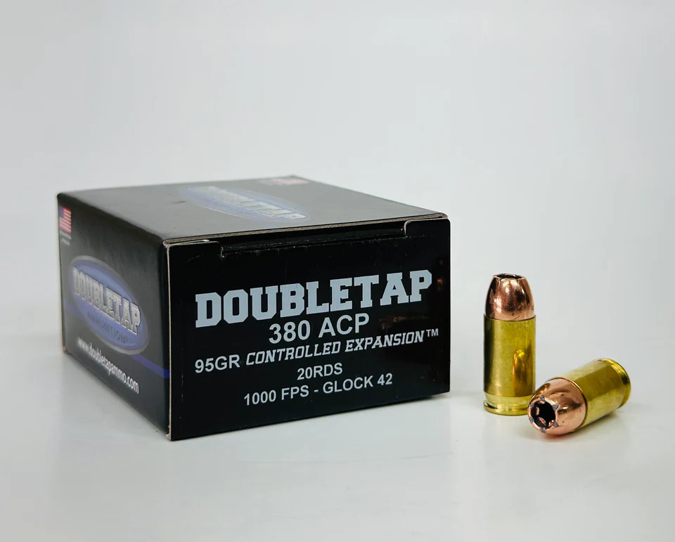 DoubleTap Ammunition .380 ACP 95gr Jacketed Hollow Point (JHP) ammunition