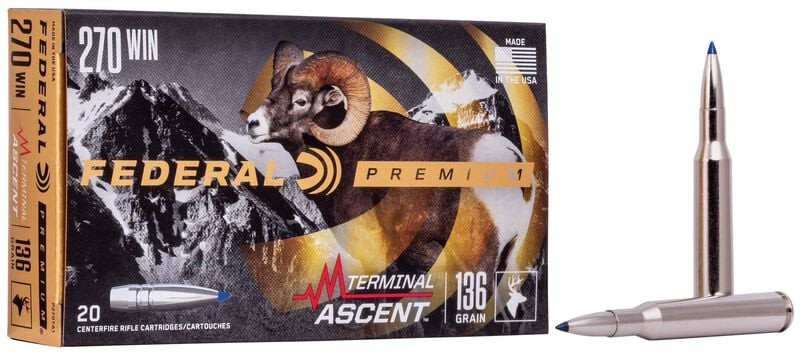 Federal .270 Winchester 136gr Polymer Tipped ammunition