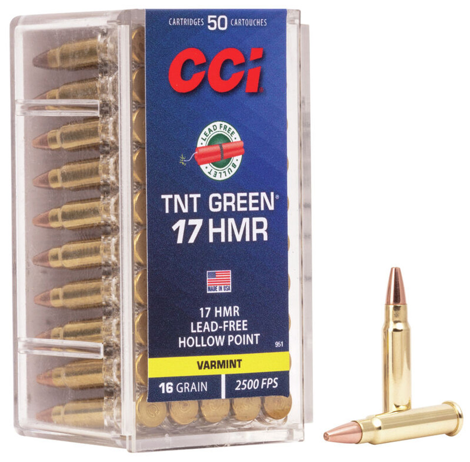 CCI TNT Green 17 HMR 16 Grain Speer TNT Green Hollow Point
