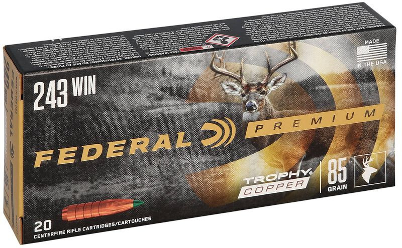 Federal .243 Winchester 85gr Polymer Tipped ammunition