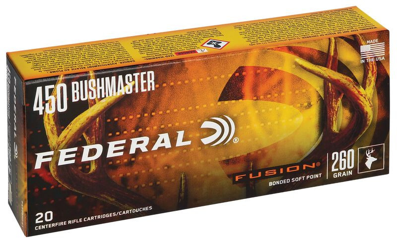Federal .450 Bushmaster 260gr Soft Point ammunition