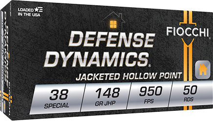 Fiocchi .38 Special 148gr Jacketed Hollow Point (JHP) ammunition