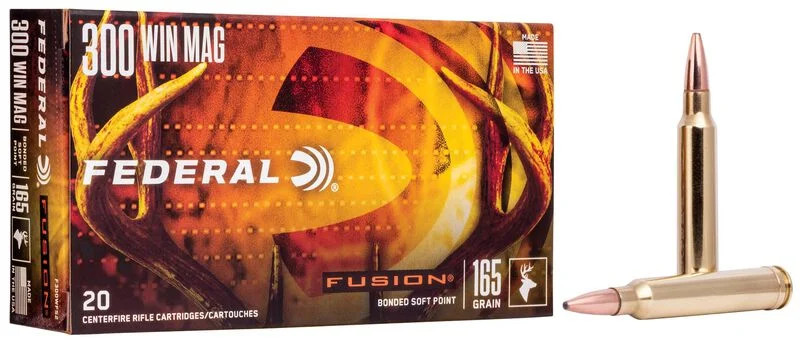 Federal Fusion 300 Win Mag 165 Grain Soft Point