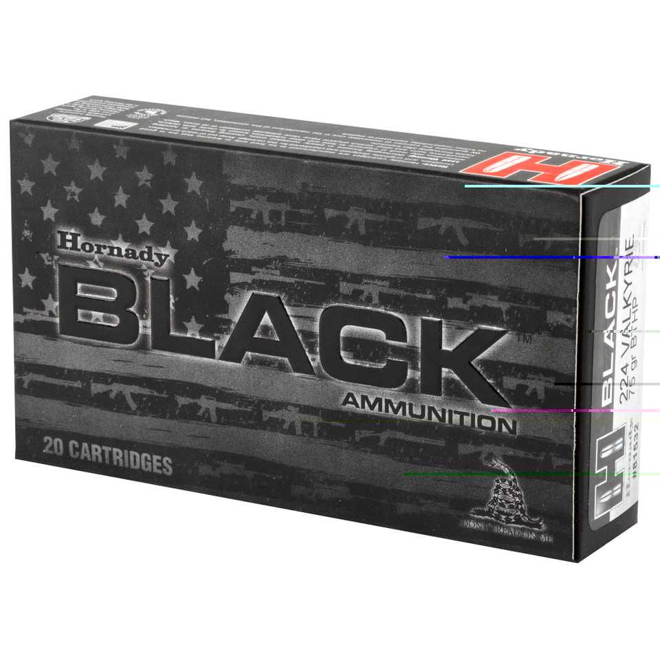 Hornady Black .224 Valkyrie 75 Grain Hollow Point Boat Tail (HPBT)