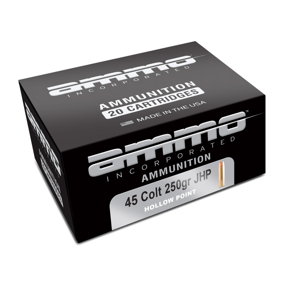 Ammo Inc .45 Colt 250gr Jacketed Hollow Point (JHP) ammunition