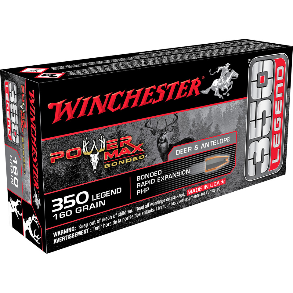 Winchester .350 Legend 160gr Jacketed Hollow Point (JHP) ammunition