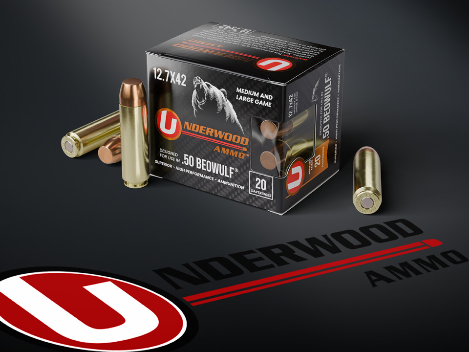 Underwood Ammo .50 Beowulf 350gr Full Metal Jacket (FMJ) ammunition