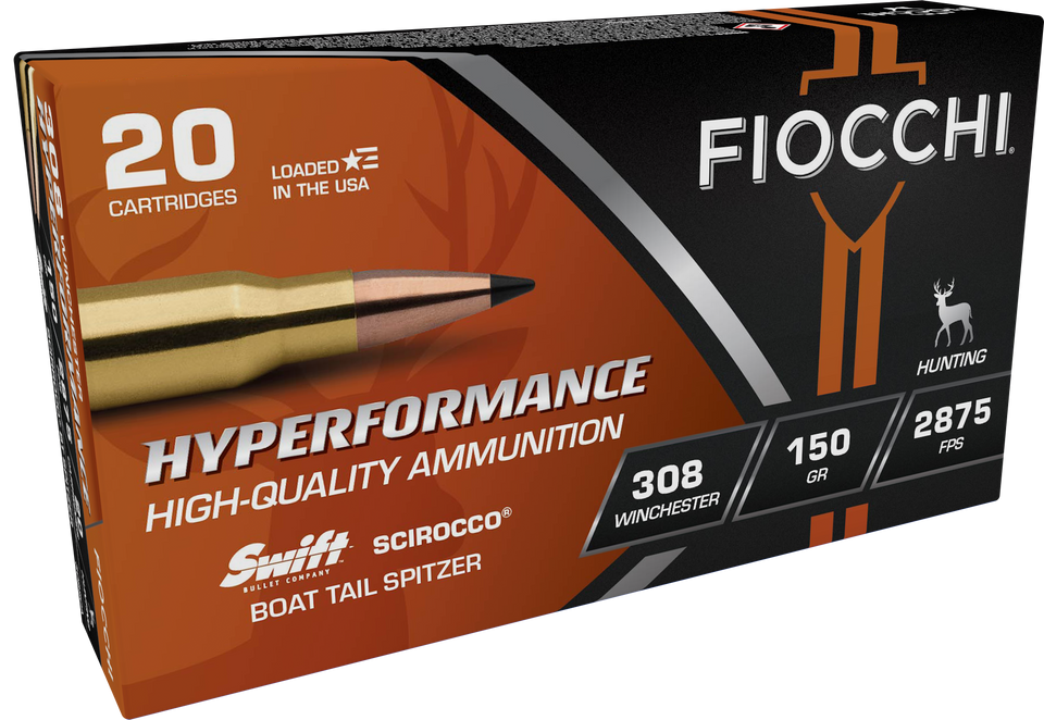 Fiocchi .308 Winchester 150gr Polymer Tipped ammunition
