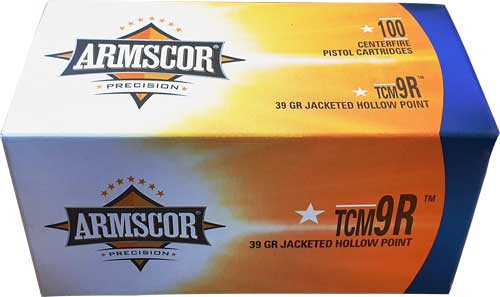 Armscor .22 TCM9R 39gr Jacketed Hollow Point (JHP) ammunition