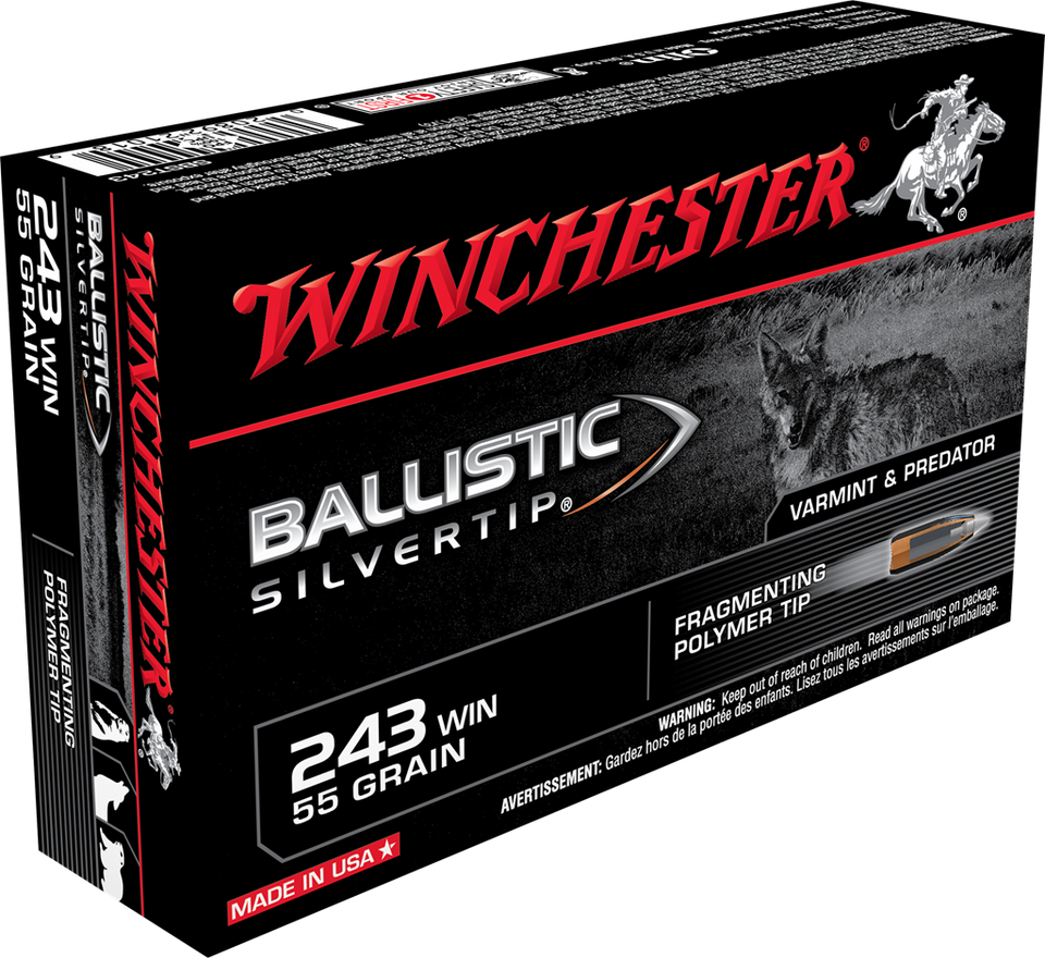 Winchester Ballistic Silvertip .243 Win 55 Grain Polymer Tipped