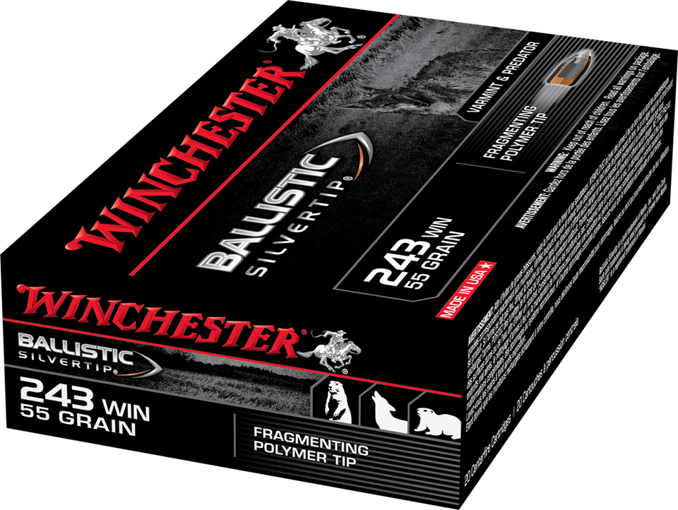 Winchester Ballistic Silvertip .243 Win 55 Grain Polymer Tipped