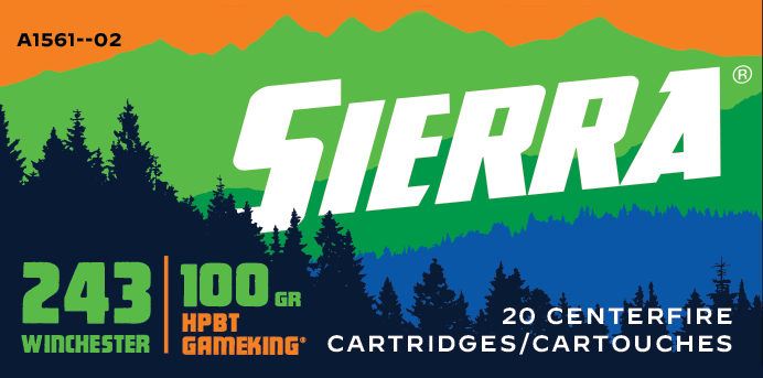 Sierra Bullets .243 Winchester 100gr Hollow Point Boat Tail (HPBT) ammunition