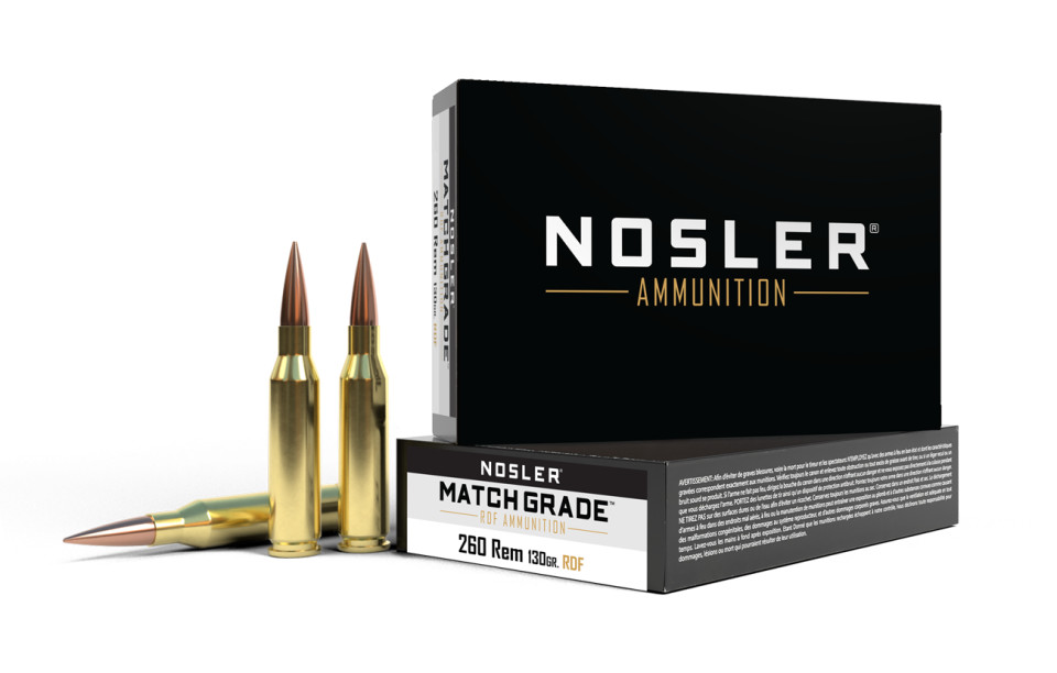 NOSLER .260 Remington 130gr Hollow Point Boat Tail (HPBT) ammunition