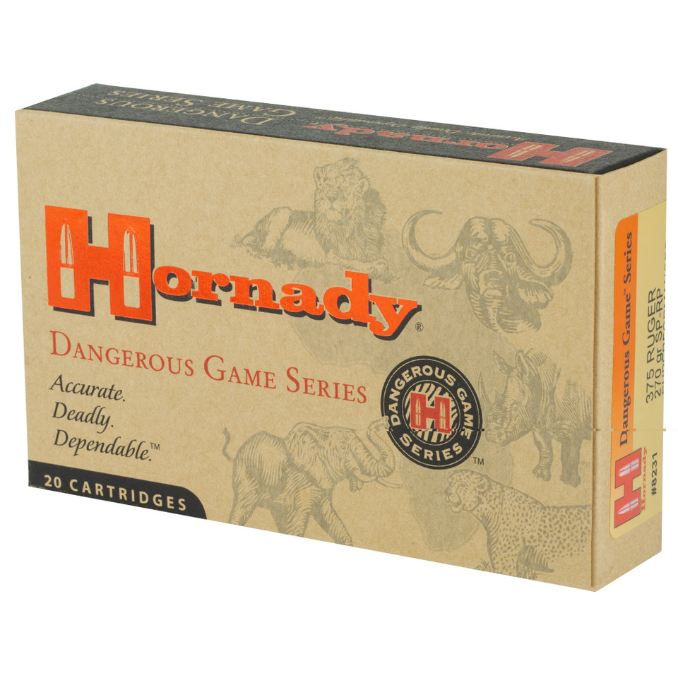 Hornady .375 Ruger 270gr Soft Point ammunition