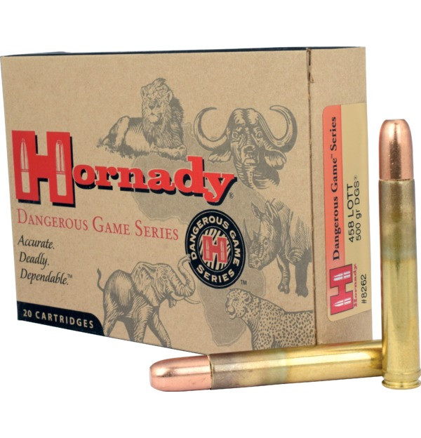 Hornady .458 Lott 500gr Full Metal Jacket (FMJ) ammunition