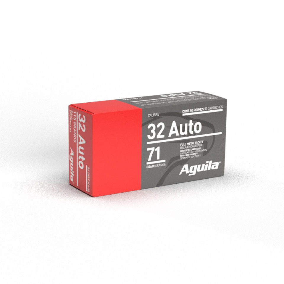 Aguila Ammunition .32 ACP 71gr Full Metal Jacket (FMJ) ammunition