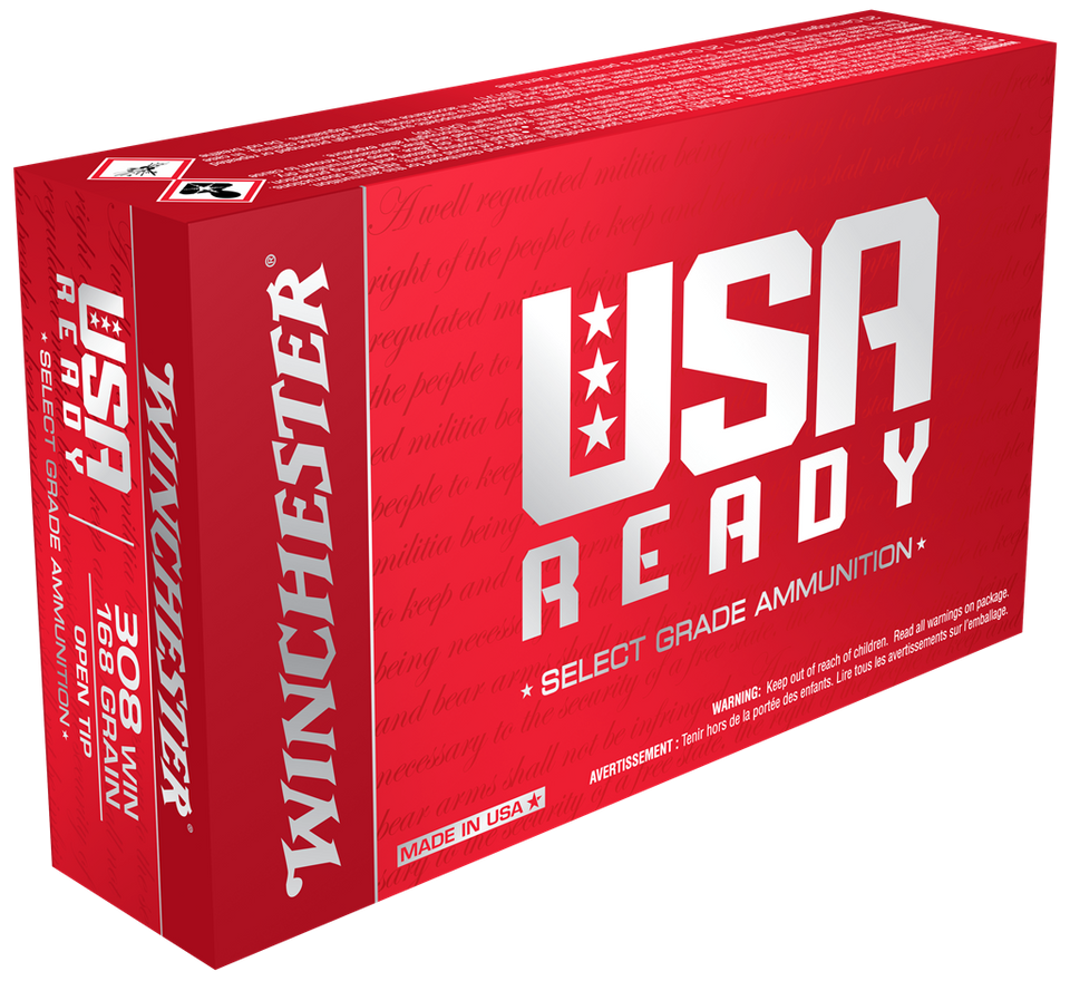 Winchester .308 Winchester 168gr Open Tip Match (OTM) ammunition