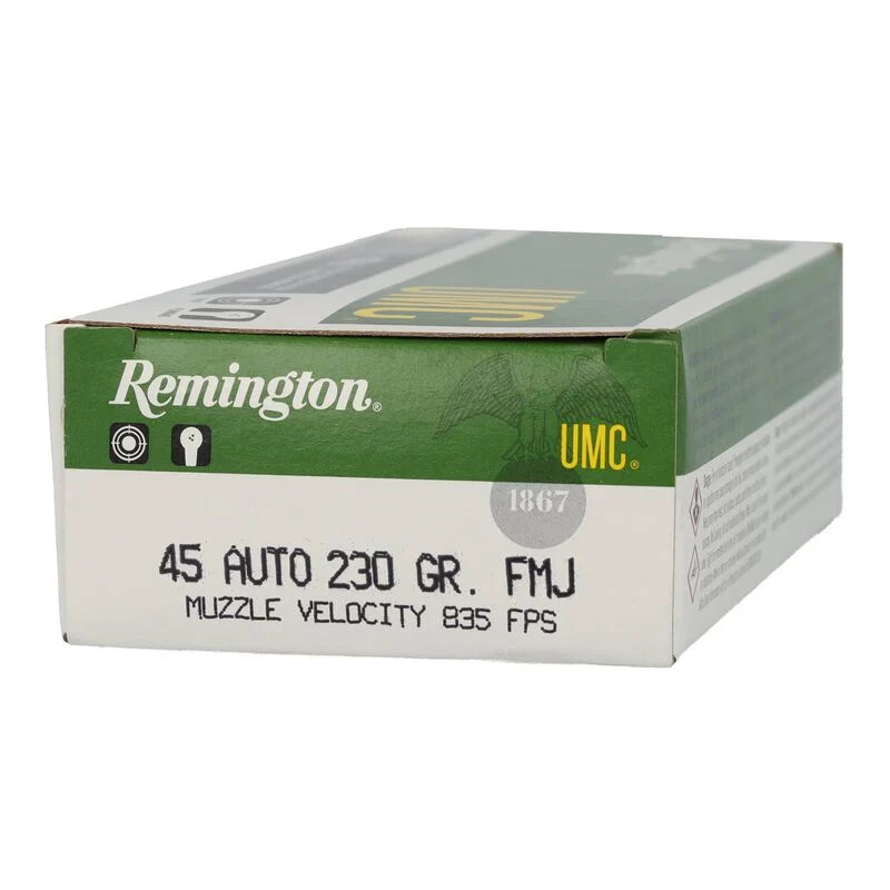 Remington UMC Handgun  .45 ACP 230 Grain Full Metal Jacket (FMJ)