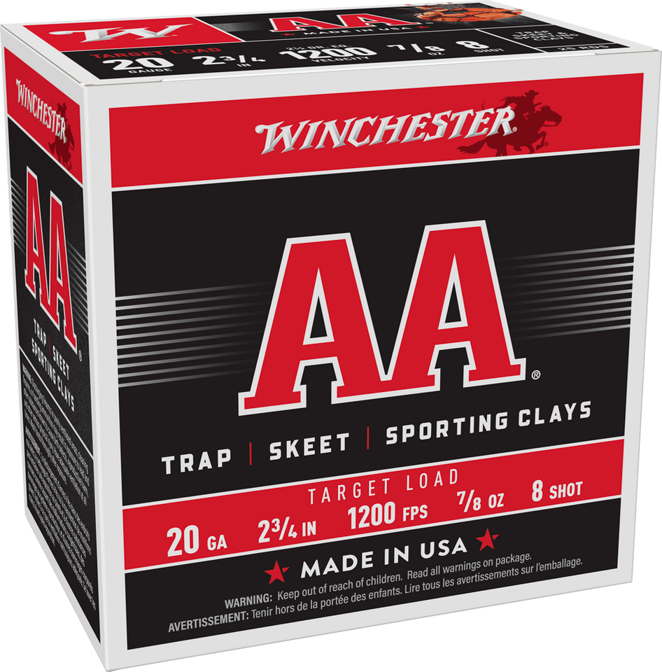 Winchester AA Target Load 20 Gauge 2.75" 7/8 oz. #8