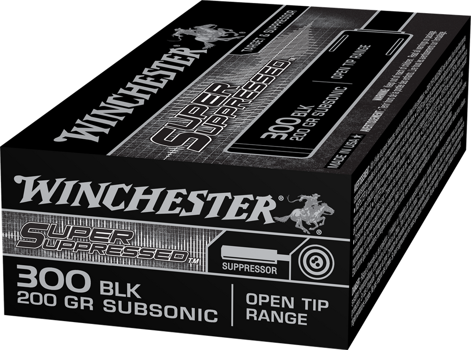Winchester .300 AAC Blackout 200gr Open Tip Match (OTM) ammunition