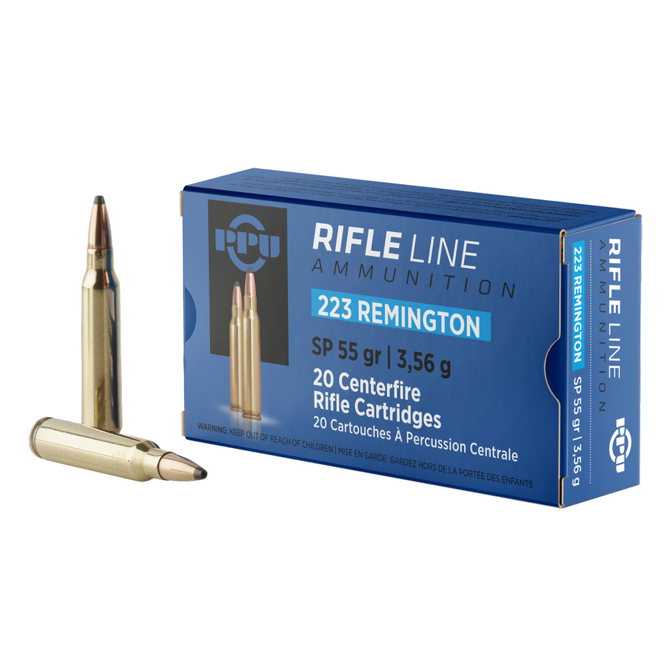 Prvi Partizan (PPU) .223 Remington 55gr Soft Point ammunition