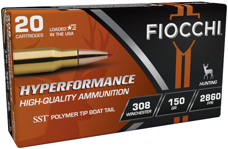 Fiocchi .308 Winchester 150gr Polymer Tipped ammunition