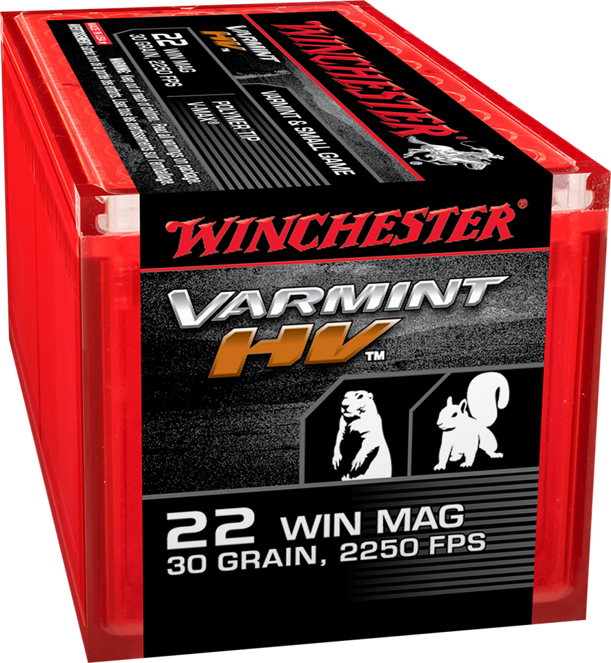 Winchester .22 WMR 30gr Polymer Tipped ammunition