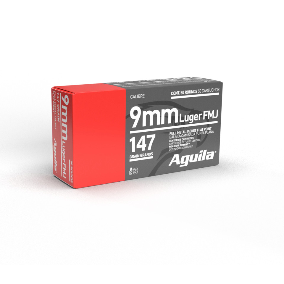 Aguila 9mm 147 Grain Full Metal Jacket (FMJ) Flat Point