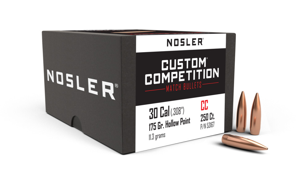 Nosler Bullets .30 Cal. (0.308") 175 Grain Custom Competition