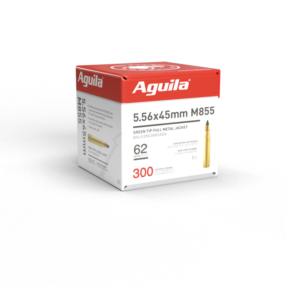 Aguila 5.56x45mm NATO M855 62 Grain Green Tip