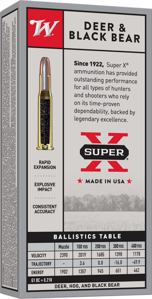 Winchester .30-30 Winchester 150gr Jacketed Hollow Point (JHP) ammunition