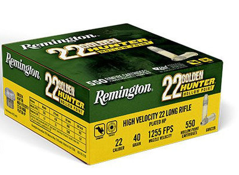 Remington .22 LR 40gr Hollow Point (HP) ammunition