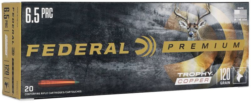 Federal Trophy Copper 6.5 PRC 120 Grain Polymer Tipped