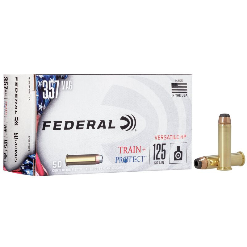Federal .357 Magnum 125gr Jacketed Hollow Point (JHP) ammunition