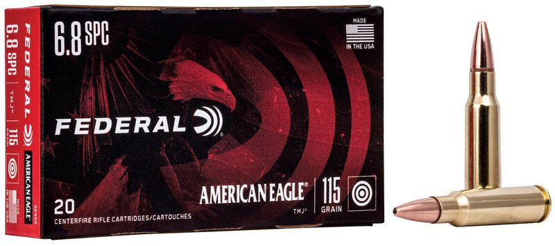 Federal 6.8 SPC 115gr Total Metal Jacket (TMJ) ammunition
