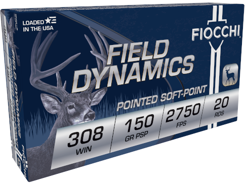 Fiocchi .308 Winchester 150gr Pointed Soft Point ammunition